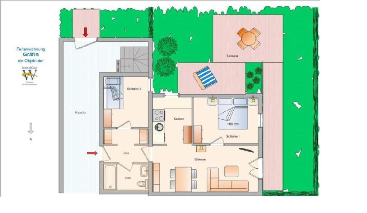 Wangerrose - Familienwohnung Fuer Gross Und Klein Und Hundefreunde 방어로게 외부 사진